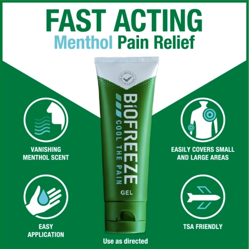 Biofreeze® Pain Relief Gel, 3 fl oz. Tube, Green