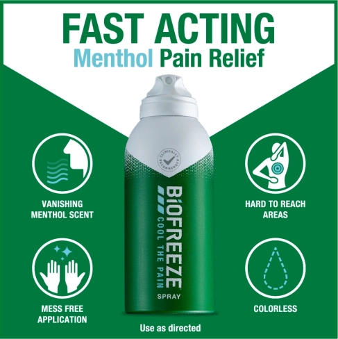 Biofreeze® Pain Relief Spray, 3 fl oz. Aerosol Spray